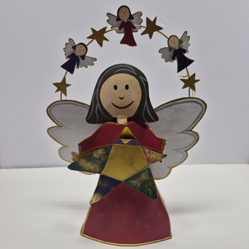 Princess House Angels in Sky Metal Tree Topper Save the Children Lisa Art 2592